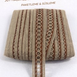 Bakır Rengi Arlisse J&uuml;t Hasır Şerit Dekoratif Kenar S&uuml;s&uuml; 1 Metre Paketleme S&uuml;sleme-ARLISSE-104