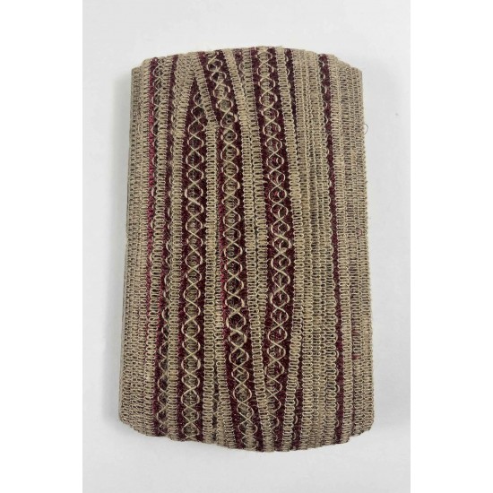 Bordo Arlisse J&uuml;t Hasır Şerit Dekoratif Kenar S&uuml;s&uuml; 1 Metre Paketleme S&uuml;sleme-ARLISSE-105