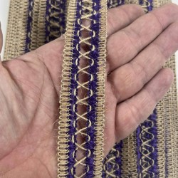 Mor Arlisse J&uuml;t Hasır Şerit Dekoratif Kenar S&uuml;s&uuml; 1 Metre Paketleme S&uuml;sleme-ARLISSE-106