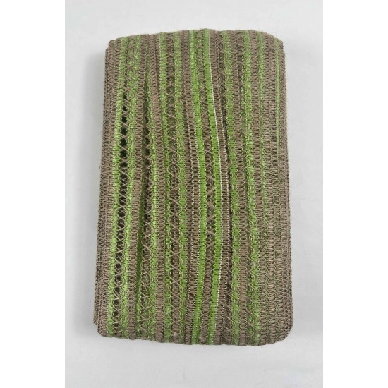 Fıstık Yeşili Arlisse J&uuml;t Hasır Şerit Dekoratif Kenar S&uuml;s&uuml; 1 Metre Paketleme S&uuml;sleme-ARLISSE-107