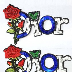 Gül Desenli Dior Yazılı Pullu Aplik-ARM-1045 Gül Desenli Dior Yazılı Pullu Aplik-ARM-1045