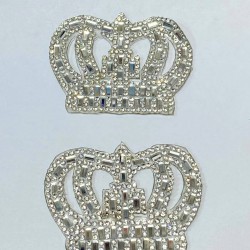 Gümüş Renk Taç Desenli Ütüyle Yapışan Aplik-ARM-1050 Gümüş Renk Taç Desenli Ütüyle Yapışan Aplik-ARM-1050