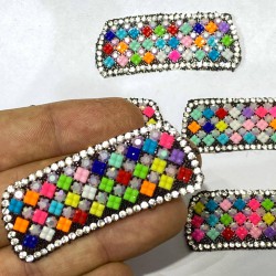 Dikdörtgen Renkli Ütü İle Yapışan Aplik-ARM-1054 Dikdörtgen Renkli Ütü İle Yapışan Aplik-ARM-1054