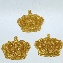 Bal Rengi Taç Desenli Ütü İle Yapışan Aplik-ARM-1055 Bal Rengi Taç Desenli Ütü İle Yapışan Aplik-ARM-1055