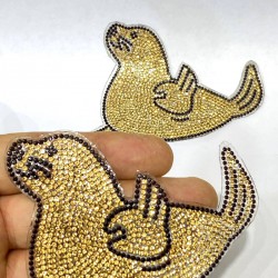 Fok Balığı Desenli Ütü İle Yapışan Aplik-ARM-1056 Fok Balığı Desenli Ütü İle Yapışan Aplik-ARM-1056