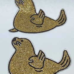 Fok Balığı Desenli Ütü İle Yapışan Aplik-ARM-1056 Fok Balığı Desenli Ütü İle Yapışan Aplik-ARM-1056