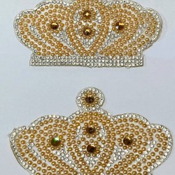 Gümüş Ve Bal Rengi Ütü İle Yapışan Aplik-ARM-1058 Gümüş Ve Bal Rengi Ütü İle Yapışan Aplik-ARM-1058