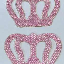 Pembe Taç Motifli Ütü İle Yapışan Aplik-ARM-1059 Pembe Taç Motifli Ütü İle Yapışan Aplik-ARM-1059