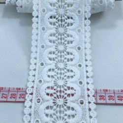 Beyaz Büyük Çiçekli Güpür-AYD-1001