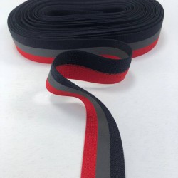 Siyah Gri Kırmızı Süsleme Şerit-AYD-1008