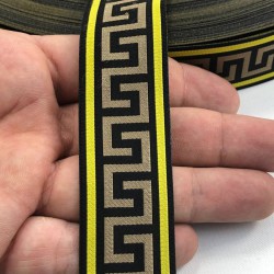 Haki Zigzag Desenli Süsleme Şerit-AYD-1011