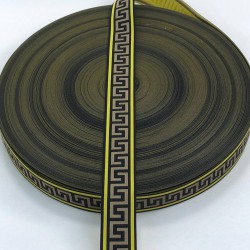 Haki Zigzag Desenli Süsleme Şerit-AYD-1011