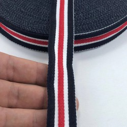 Beyaz Kırmızı Renkli Dekoratif Şerit-AYD-1013