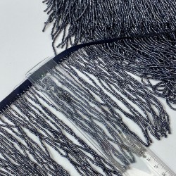 Lacivert Boncuklu Saçak Püskül 15 Cm-BCSP-1002