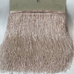 Açık Pembe Boncuklu Saçak Püskül 15 Cm-BCSP-1010