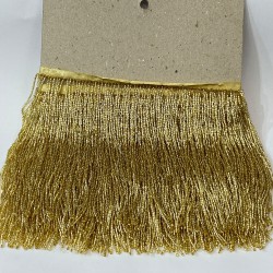 Altın Sarısı Boncuklu Saçak Püskül 15 Cm-BCSP-1013