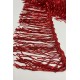 Kırmızı Pul Payetli Parlak Püskül Saçak Şerit 15 Cm 1 Metre-BCSP-1019