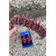 Belicia Bordo Gelin Kına Tacı Özel Gün Aksesuar Kadın Taç Ve İnce Mekik Küpe Takımı-BELICIA-18 Belicia Bordo Gelin Kına Tacı Özel Gün Aksesuar Kadın Taç Ve İnce Mekik Küpe Takımı-BELICIA-18
