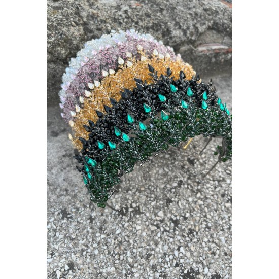 Belicia Bordo Gelin Kına Tacı Özel Gün Aksesuar Kadın Taç Ve Geniş Mekik Küpe Takımı-BELICIA-21 Belicia Bordo Gelin Kına Tacı Özel Gün Aksesuar Kadın Taç Ve Geniş Mekik Küpe Takımı-BELICIA-21