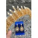 Belicia Gold Gelin Kına Tacı Özel Gün Aksesuar Kadın Taç Ve Damla Mekik Küpe Takımı-BELICIA-33 Belicia Gold Gelin Kına Tacı Özel Gün Aksesuar Kadın Taç Ve Damla Mekik Küpe Takımı-BELICIA-33