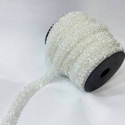 Şeffaf Kristal Boncuk İşlemeli Şerit-BIS-102