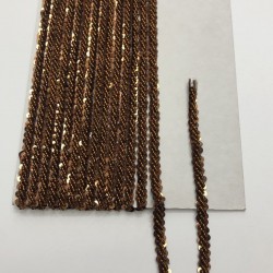 Bronz Renk Boncuk İşlemeli Şerit-BIS-1030