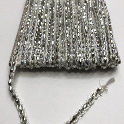 Gümüş Boncuk İşlemeli Şerit-BIS-1041