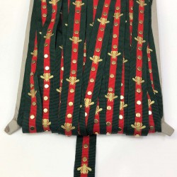 Siyah Kırmızı Boncuk İşlemeli Şerit-BIS-1048