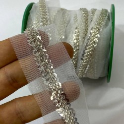 Pul Ve Kum Boncuk İşlemeli Şerit-BIS-105