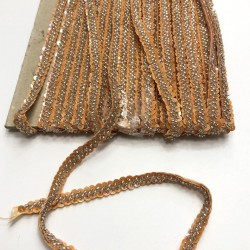 Turuncu Boncuk İşlemeli Şerit-BIS-1050