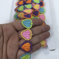 Rengarenk Kalp Desenli Dekoratif Şerit-BIS-124