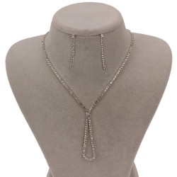 Lade Şık Kristal Taşlı Abiye Kolye Ve Küpe Seti En Özel Günler-BJSET-1000 Lade Şık Kristal Taşlı Abiye Kolye Ve Küpe Seti En Özel Günler-BJSET-1000