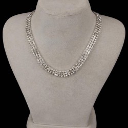 Üç Taşlı Şık Kristal Abiye Kolye Ve Küpe Seti En Özel Günler-BJSET-1001 Üç Taşlı Şık Kristal Abiye Kolye Ve Küpe Seti En Özel Günler-BJSET-1001