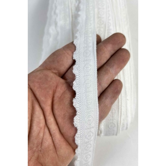 Beyaz Bohemora Etnik Desenli Dokuma Şerit &ndash; P&uuml;sk&uuml;ll&uuml; Dekoratif Kenar S&uuml;s&uuml; 1 Metre-BOHEMORA-4