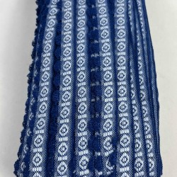 Saks Mavi Bohemora Etnik Desenli Dokuma Şerit &ndash; P&uuml;sk&uuml;ll&uuml; Dekoratif Kenar S&uuml;s&uuml; 1 Metre-BOHEMORA-5