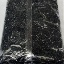 Siyah Düz Boru Boncuk 1 Paket 500 Gram-BORU-1069