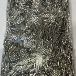 Antrasit Gri Uzun Boru Boncuk 1 Paket 500 Gram-BORU-1072