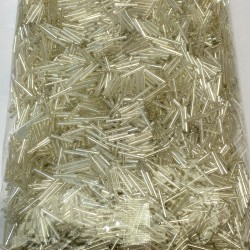 Gümüş Uzun Boru Boncuk 1 Paket 500 Gram-BORU-1073