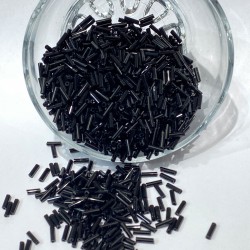 Siyah Düz Boru Boncuk 1 Paket 50 Gram-BORU-1080 Siyah Düz Boru Boncuk 1 Paket 50 Gram-BORU-1080