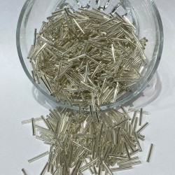 Gümüş Uzun Boru Boncuk 1 Paket 50 Gram-BORU-1084 Gümüş Uzun Boru Boncuk 1 Paket 50 Gram-BORU-1084