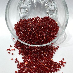 Koyu Kırmızı Kesme Boncuk 1 Paket 50 Gram-BORU-1093