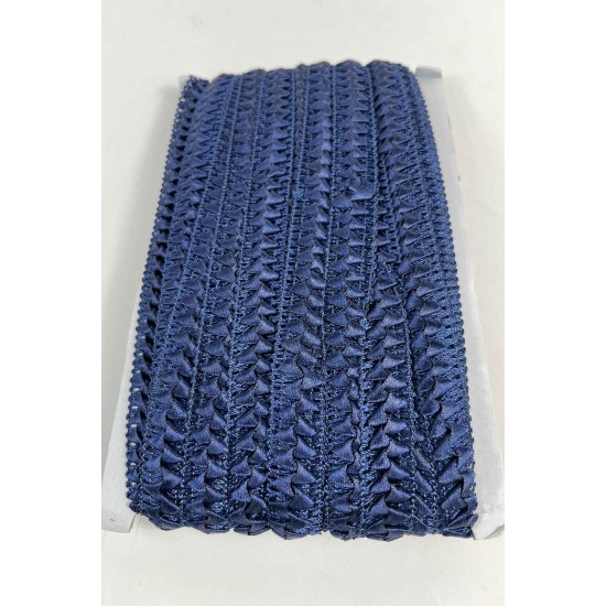 Lacivert Braivora Zigzag &Ouml;rg&uuml; Şerit 2 Cm &ndash; Premium Dokuma Dekoratif Kenar S&uuml;s&uuml; 1 Metre-BRAIVORA-2