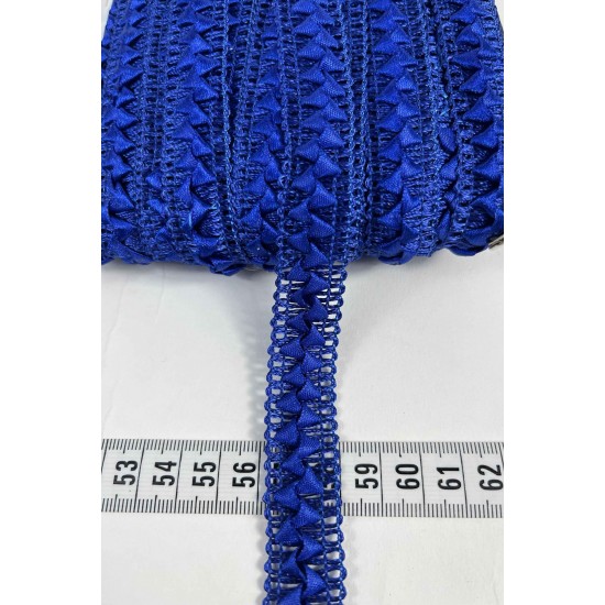 Saks Mavi Braivora Zigzag &Ouml;rg&uuml; Şerit 2 Cm &ndash; Premium Dokuma Dekoratif Kenar S&uuml;s&uuml; 1 Metre-BRAIVORA-3