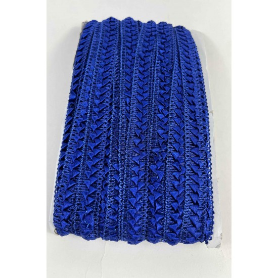 Saks Mavi Braivora Zigzag &Ouml;rg&uuml; Şerit 2 Cm &ndash; Premium Dokuma Dekoratif Kenar S&uuml;s&uuml; 1 Metre-BRAIVORA-3
