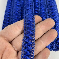 Saks Mavi Braivora Zigzag &Ouml;rg&uuml; Şerit 2 Cm &ndash; Premium Dokuma Dekoratif Kenar S&uuml;s&uuml; 1 Metre-BRAIVORA-3