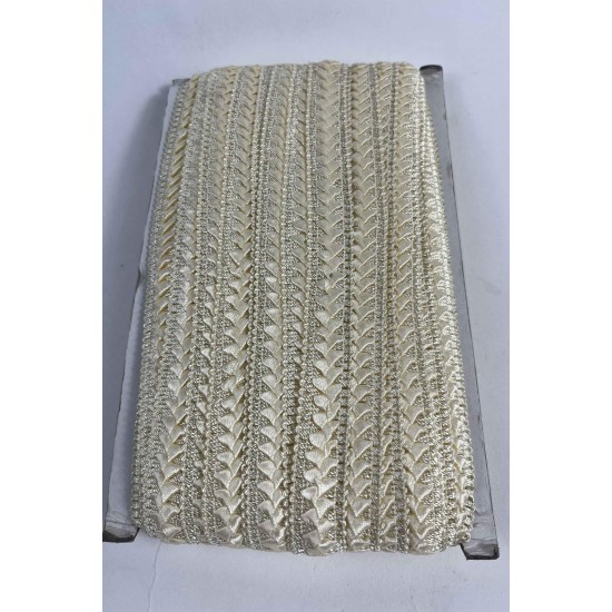Krem Braivora Zigzag &Ouml;rg&uuml; Şerit 2 Cm &ndash; Premium Dokuma Dekoratif Kenar S&uuml;s&uuml; 1 Metre-BRAIVORA-4