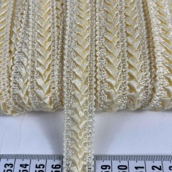 Koyu Krem Braivora Zigzag &Ouml;rg&uuml; Şerit 2 Cm &ndash; Premium Dokuma Dekoratif Kenar S&uuml;s&uuml; 1 Metre-BRAIVORA-5