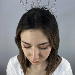 Gümüş Taşlı Bride Taç-BRIDE-1