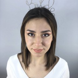 Gümüş Taşlı Bride Taç-BRIDE-1