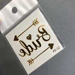 Gold Rengi Bride Arrow Geçici Dövme-BRIDE-10